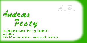 andras pesty business card